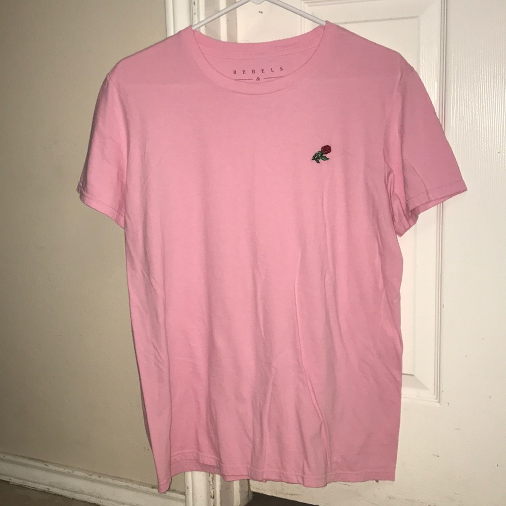 Pink with Rose Logo T-Shirt